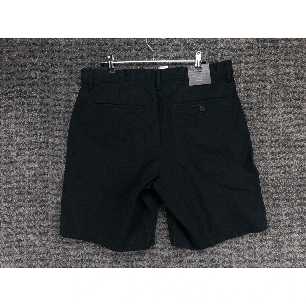 Banana Republic Shorts Mens 31 Actual 32 Black Slim Lived In Chino Stretch NWT
